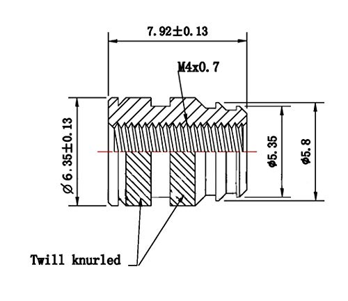 [INITEQ] כמות 50 M4-0.7 תוספות סט הברגה להדפסת תלת מימד